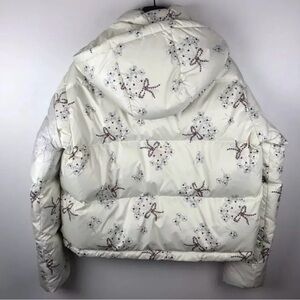 Coach Cream Floral Puffer Jacket